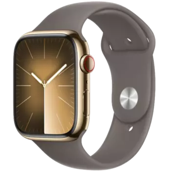 Умные часы Apple Watch Series 9, 45 мм, Clay Sport Band, Gold Stainless Steel, Size S/M (MRPK3)