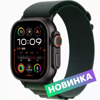 Умные часы Apple Watch Ultra 2 49мм Black Titanium, Alpine Loop, Dark Green