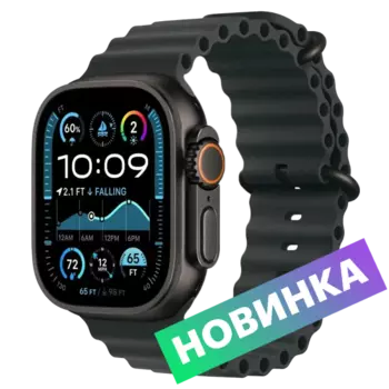 Умные часы Apple Watch Ultra 2, 49mm, Black Titanium Case with Black Ocean Band, One size (MX4P3ZP/A)