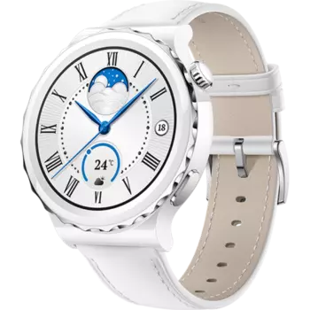Умные часы HUAWEI Watch GT 3 Pro, белый керамический корпус с серебряным безелем