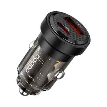 Зарядное устройство автомобильное Deppa 30W USB-A/Type-C, черное
