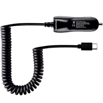 Зарядное устройство автомобильное Gerffins 2,1A USB Type-C (Черное)