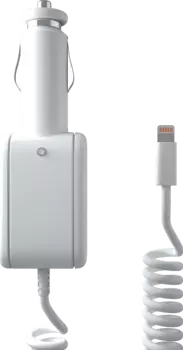 Зарядное устройство автомобильное Stark 2,1А с разъемом Lightning, белое