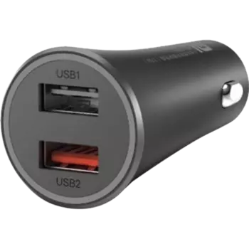 Зарядное устройство автомобильное Xiaomi Car Charger USB-A/A 37W, черное