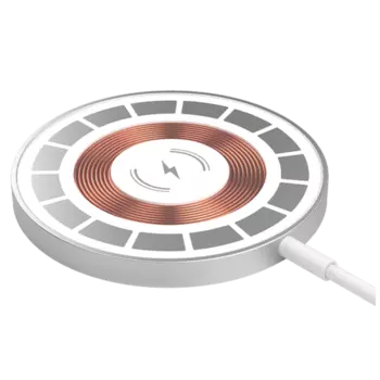 Зарядное устройство беспроводное Deppa Qi 24024, MagSafe Crystal , 15W, белый