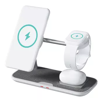 Зарядное устройство беспроводное Stellarway Qi 3 в1 STWPRO-WRC2-MGSF, 15W, белое