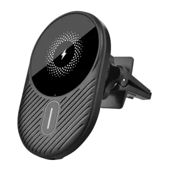 Автомобильный держатель Stellarway STW-CARWRC2-MS, с функцией беспроводного зарядного устройства, 15W, черный