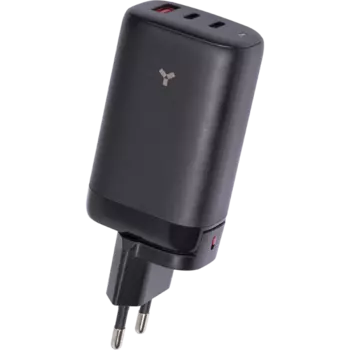 Зарядное устройство сетевое Accesstyle Cosmic 2USB-C/A 65w, черное (65W2CA) (GaN)
