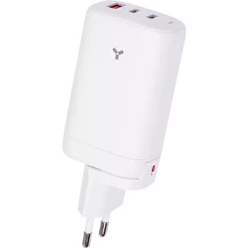 Зарядное устройство сетевое Accesstyle Cosmic 2USB-C/A 65w, белое (65W2CA) (GaN)