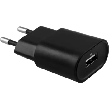 Зарядное устройство сетевое Bron 1А USB, черное