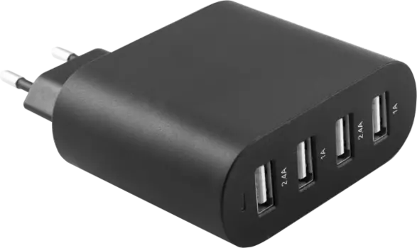 Зарядное устройство сетевое Bron 6.8А (4 USB- разъема)