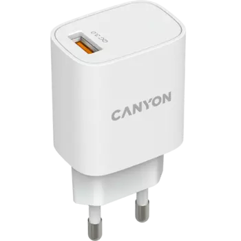 Зарядное устройство сетевое Canyon CHA18W USB-A 18W, белый