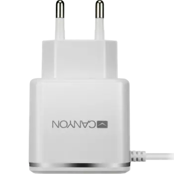 Зарядное устройство сетевое Canyon CNE-CHA043, 2.1A, белый