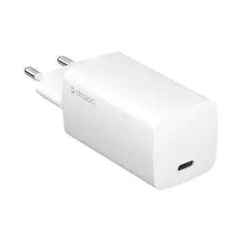 Зарядное устройство сетевое Deppa 11433, USB-C 65w, белое (GaN)