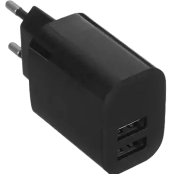 Зарядное устройство сетевое Deppa Axxa 2402 2USB 2,4A, черное