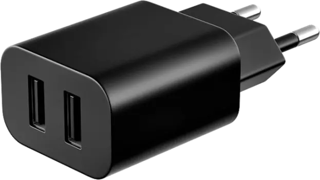 Зарядное устройство сетевое Deppa ULTRA Duo microUSB 2.1A, черное
