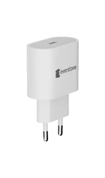Зарядное устройство сетевое Everstone EV-AC-PD20 20W PD Type-C, белое