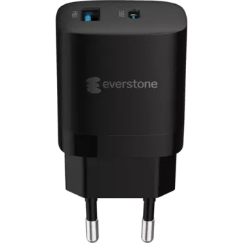 Зарядное устройство сетевое Everstone EV-AC-PD30QC GaN 33W QC3.0 USB, PPS PD Type-C, черное