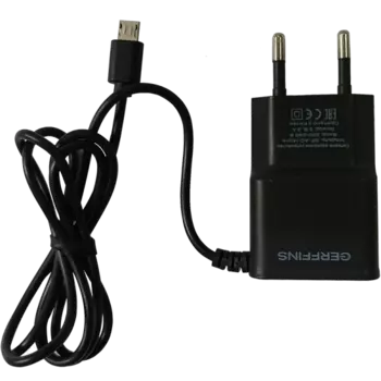 Зарядное устройство сетевое Gerffins microUSB, 1м, черное