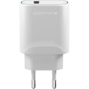 Зарядное устройство сетевое Gerffins Pro USB-A 2,4A, белое