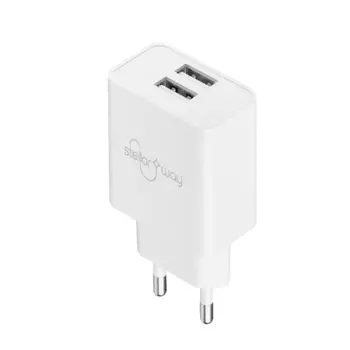 Зарядное устройство сетевое Stellarway 2USB-A 2,1A, белый