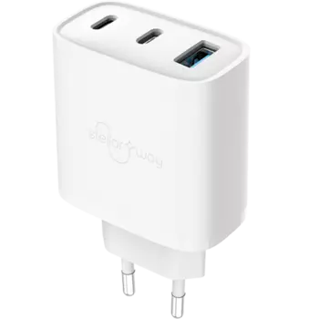Зарядное устройство сетевое Stellarway USB-A/2С 45W PD, белый
