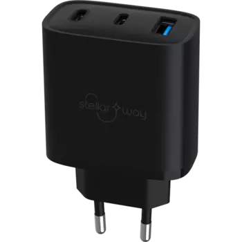 Зарядное устройство сетевое Stellarway USB-A/2С PD 45W, черный