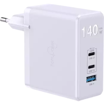 Зарядное устройство сетевое Stellarway USB-A/2С PD 140W, белое