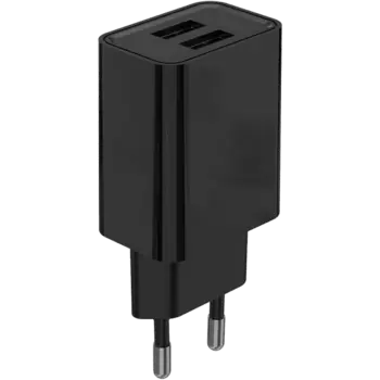 Зарядное устройство сетевое Stellarway USB-A/A 2,1A, черный