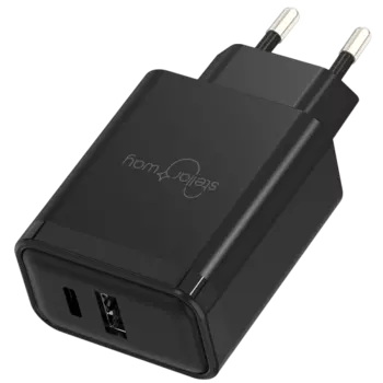 Зарядное устройство сетевое Stellarway USB-A/С 2,4A PD 32W, черный