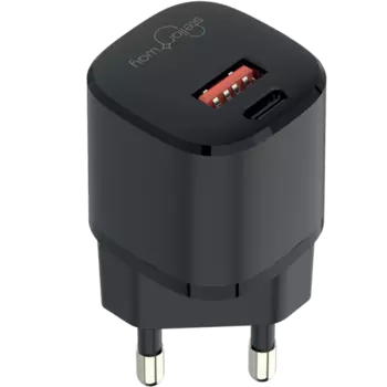 Зарядное устройство сетевое Stellarway USB-A/С 2,4A PD 30W, черный