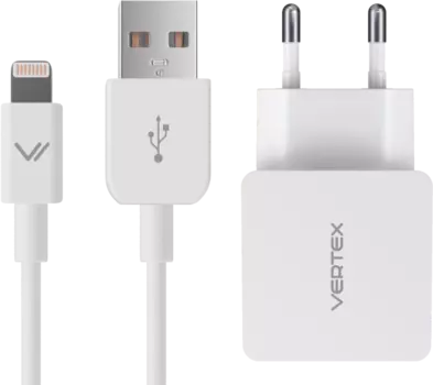 Зарядное устройство сетевое Vertex MFI 2.4A для iPod, iPhone iPad