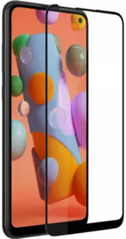 Защитное стекло Bron для Samsung Galaxy A12 3D Full Glue (черная рамка)