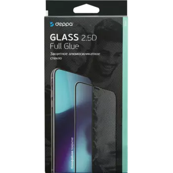 Защитное стекло Deppa для realme 9i 2.5D Full Glue (черная рамка)