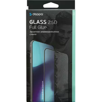 Защитное стекло Deppa для Samsung Galaxy A13 2.5D Full Glue (черная рамка)