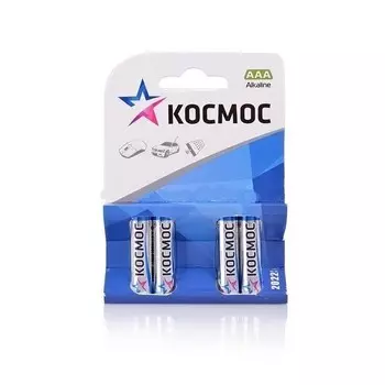 Батарейка алкалиновая Космос LR03 4*BL