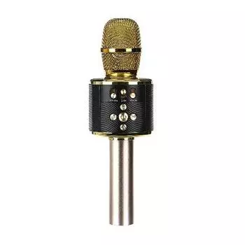 Bluetooth караоке микрофон MD-01 со cветомузыкой, золото