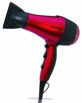 Фен Polaris PHD 2077i Красно-черный, 2000Вт, 2 режима мощности, 3 режима температуры