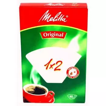 Фильтры бумажные для заваривания кофе Melitta 100001, 1к2, белый