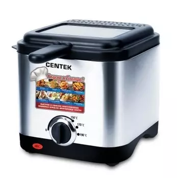 Фритюрница Centek CT-1430, 1500 Вт антипригарная ёмкость на 1,5 л масла