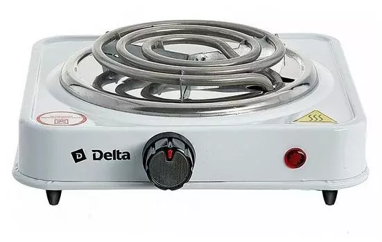 Электроплитка DELTA D-703 одноконфорочная спираль белая
