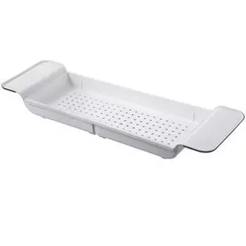 Лоток раздвижной для ванной Bath Tray, белый