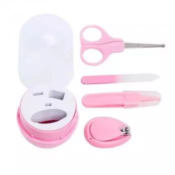 Маникюрный набор набор для детей из 4х инструментов Baby Four Set Nail Scissors, голубой