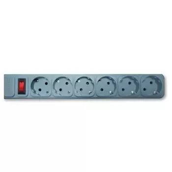 Сетевой фильтр Centek СТ-8901-6-1,8 Gray (серый) 6 розеток, 1,8 м, ДВОЙНАЯ ЗАЩИТА, макс до 2200 Вт