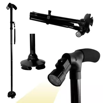 Складная трость с фонариком Second Handle Cane