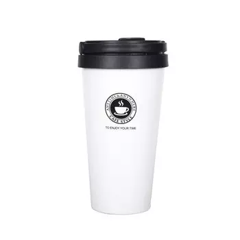 Термокружка Creative cafe style с ручкой, Белый
