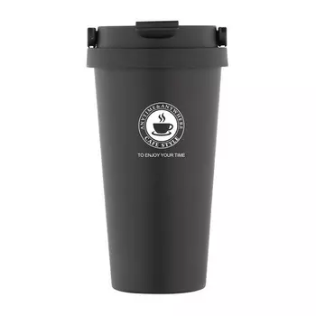 Термокружка Creative cafe style с ручкой, Черный