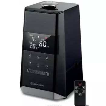 Ультразвуковой увлажнитель Brayer BR4704, 6 л, 25 м,( 40-80%), таймер, дисплей, 15 ч., пульт, теплый