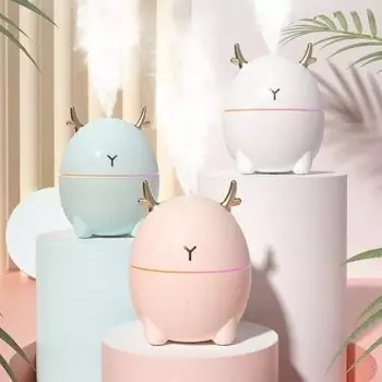 Ультразвуковой увлажнитель воздуха Humidifier Олень 200 мл, розовый