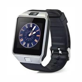 Умные часы Smart Watch DZ09, Серебро, Черный ремешок